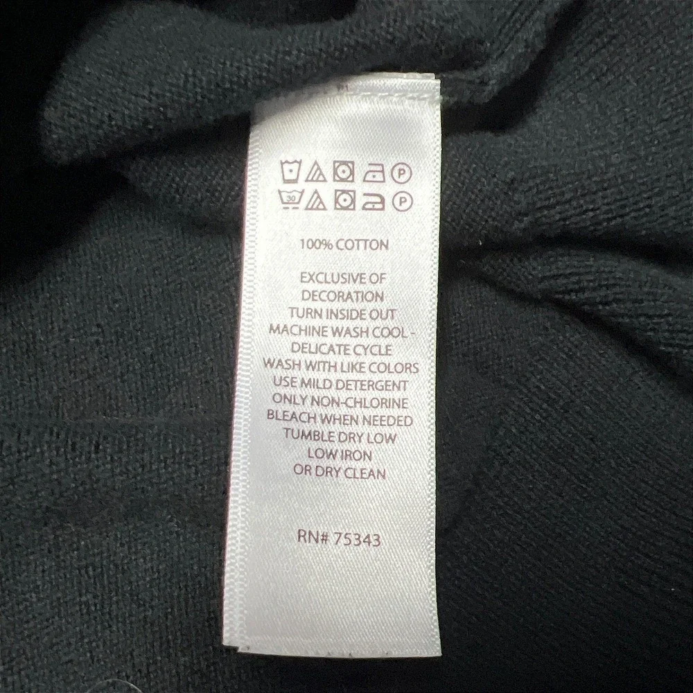 The‎ Savile Row Company London Sweater Men's XXL Black 100% Cotton V-Neck EUC
